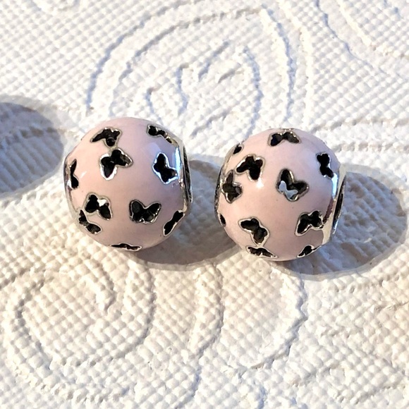 || SOLD || Pandora Moments : Pink butterflies - Picture 1 of 1